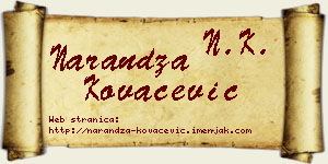 Narandža Kovačević vizit kartica